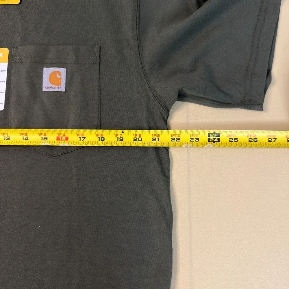 NEW Carhartt K87 Pocket T-Shirt Men's Medium M Loose Fit Heavyweight Dusty Olive